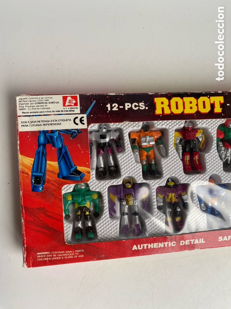 Figuras de goma y PVC: Caja con 12 figuras mu&ntilde;ecos Robot Warrior - Foto 2