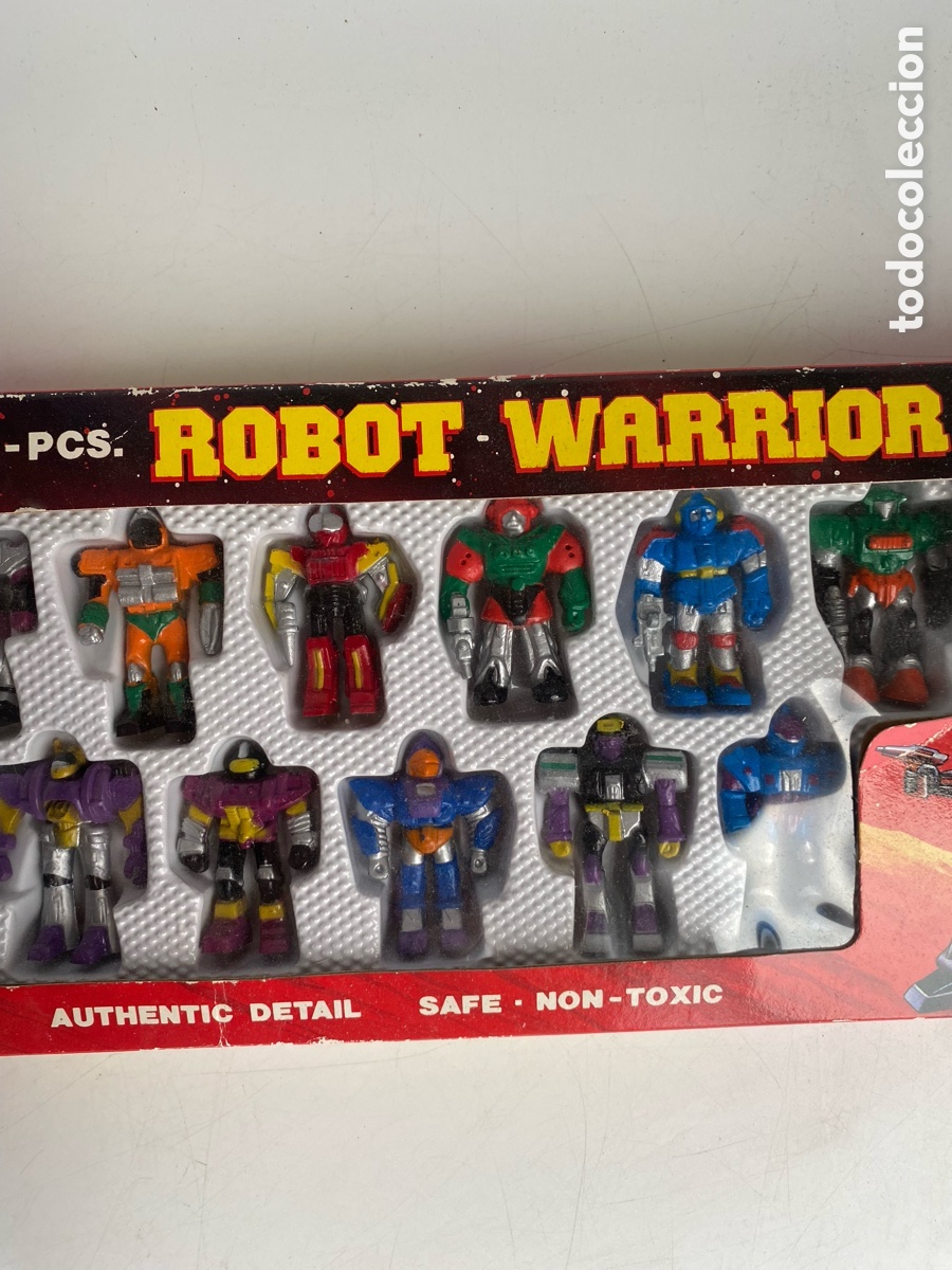 Figuras de goma y PVC: Caja con 12 figuras mu&ntilde;ecos Robot Warrior - Foto 3