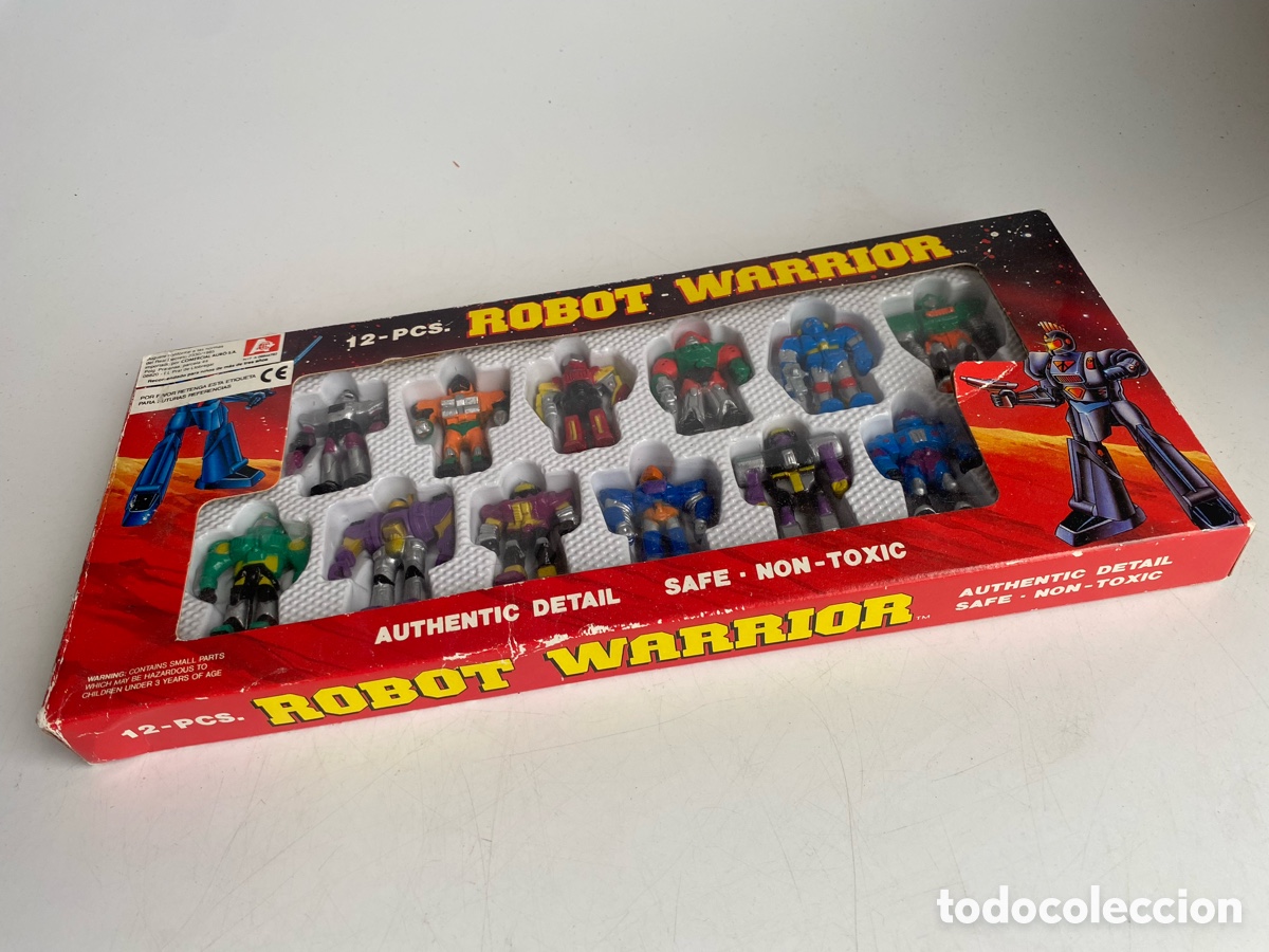 Figuras de goma y PVC: Caja con 12 figuras mu&ntilde;ecos Robot Warrior - Foto 5