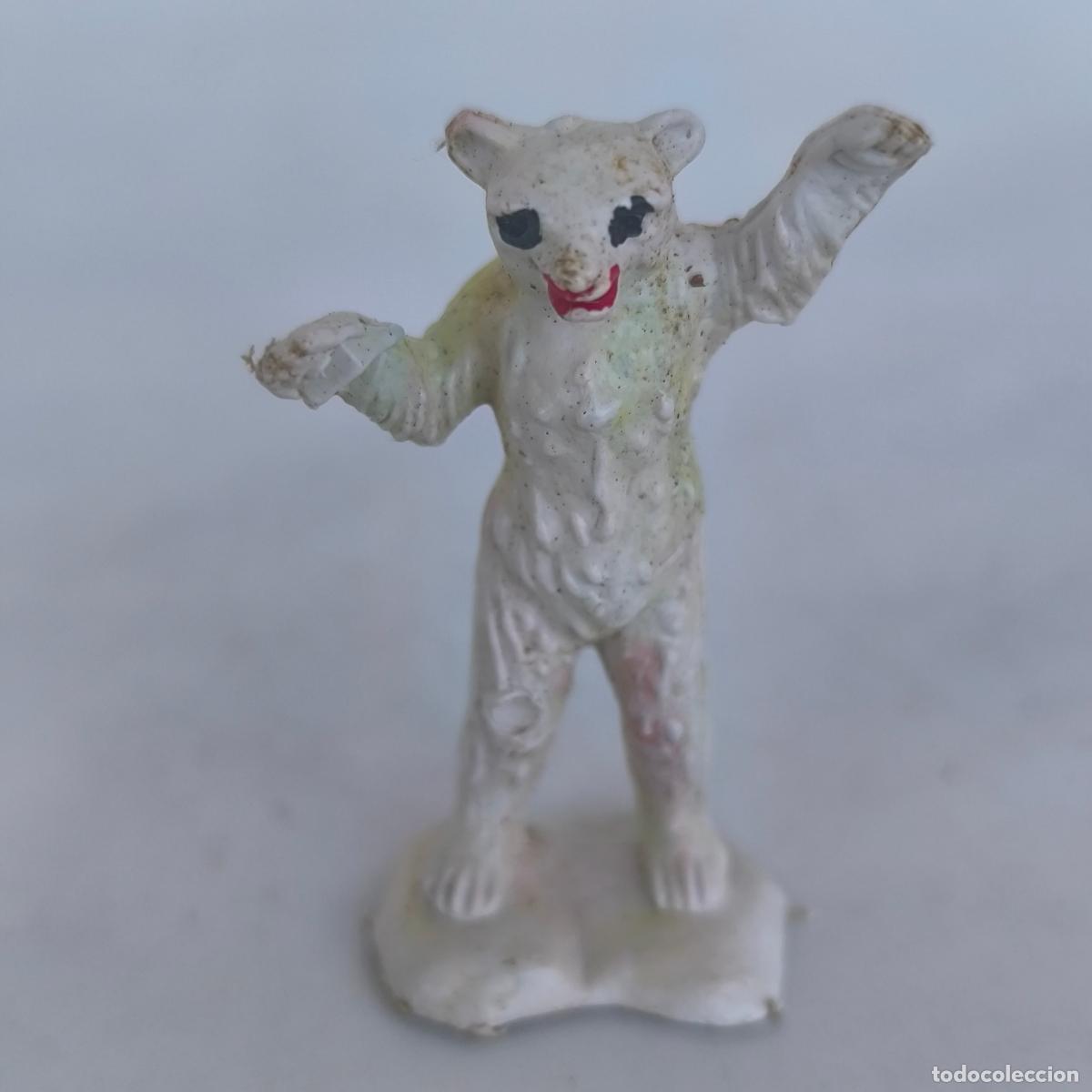 Figure di Gomma e PVC: Figura oso erguido blanco