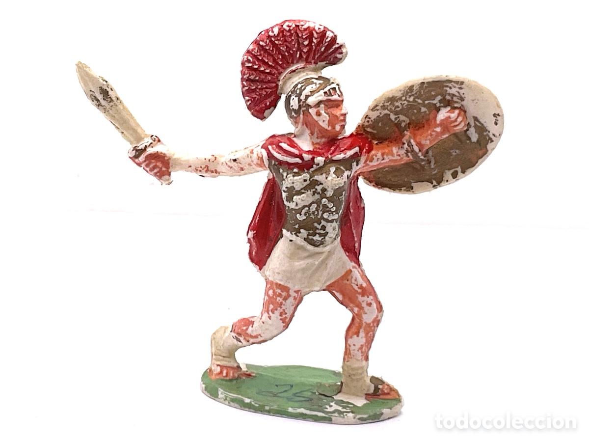 Figuras de Goma y PVC: Guerrero Grandes Batallas del Mundo, ROMANOS contra CARTAGINESES de ROJAS y MALARET - A&ntilde;os 1960s.
