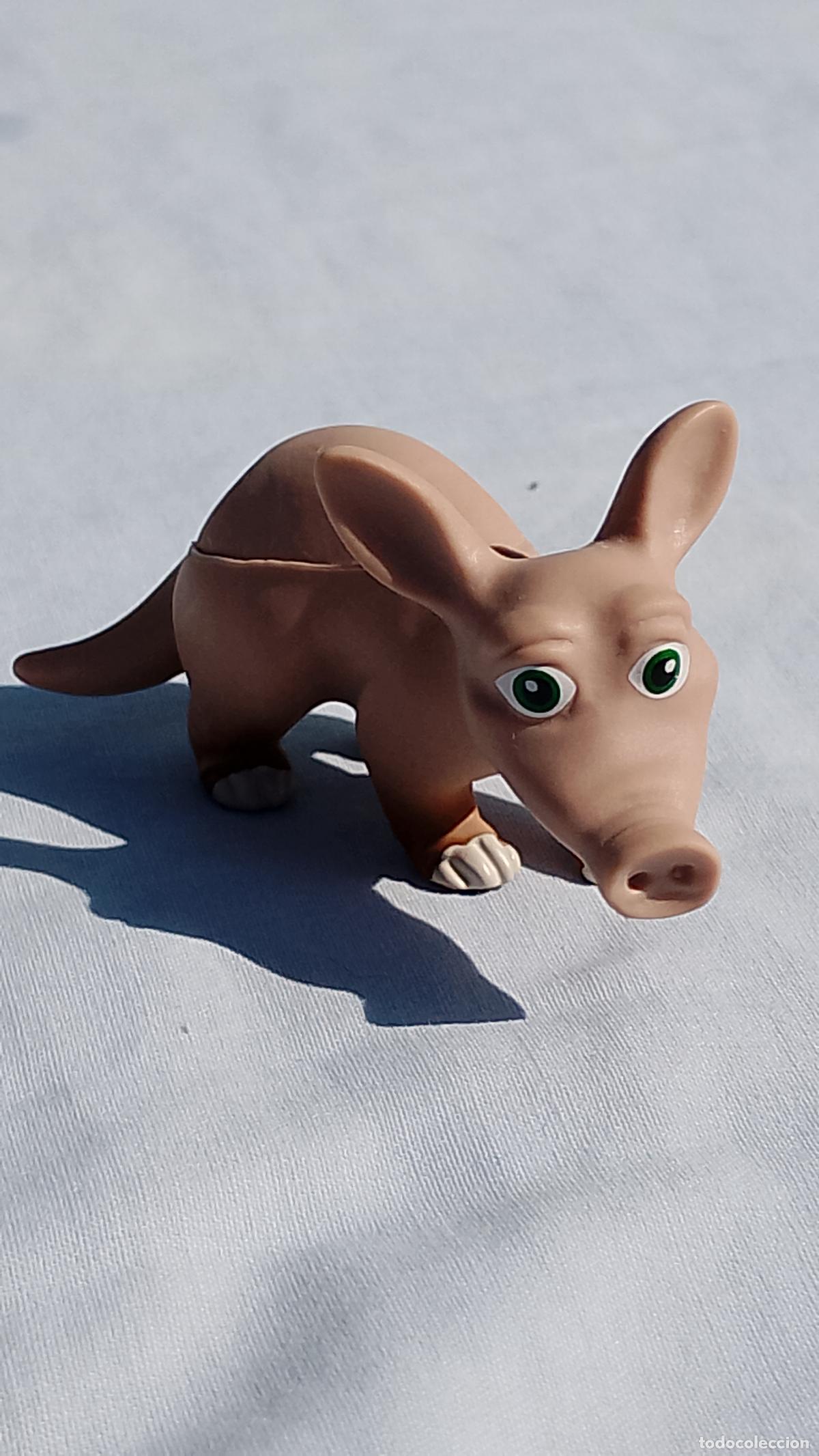 Figuras de Borracha e PVC: Antigua figura Cerdo Hormiguero oricteropo de Disney colecci&oacute;n Mis amigos los animales