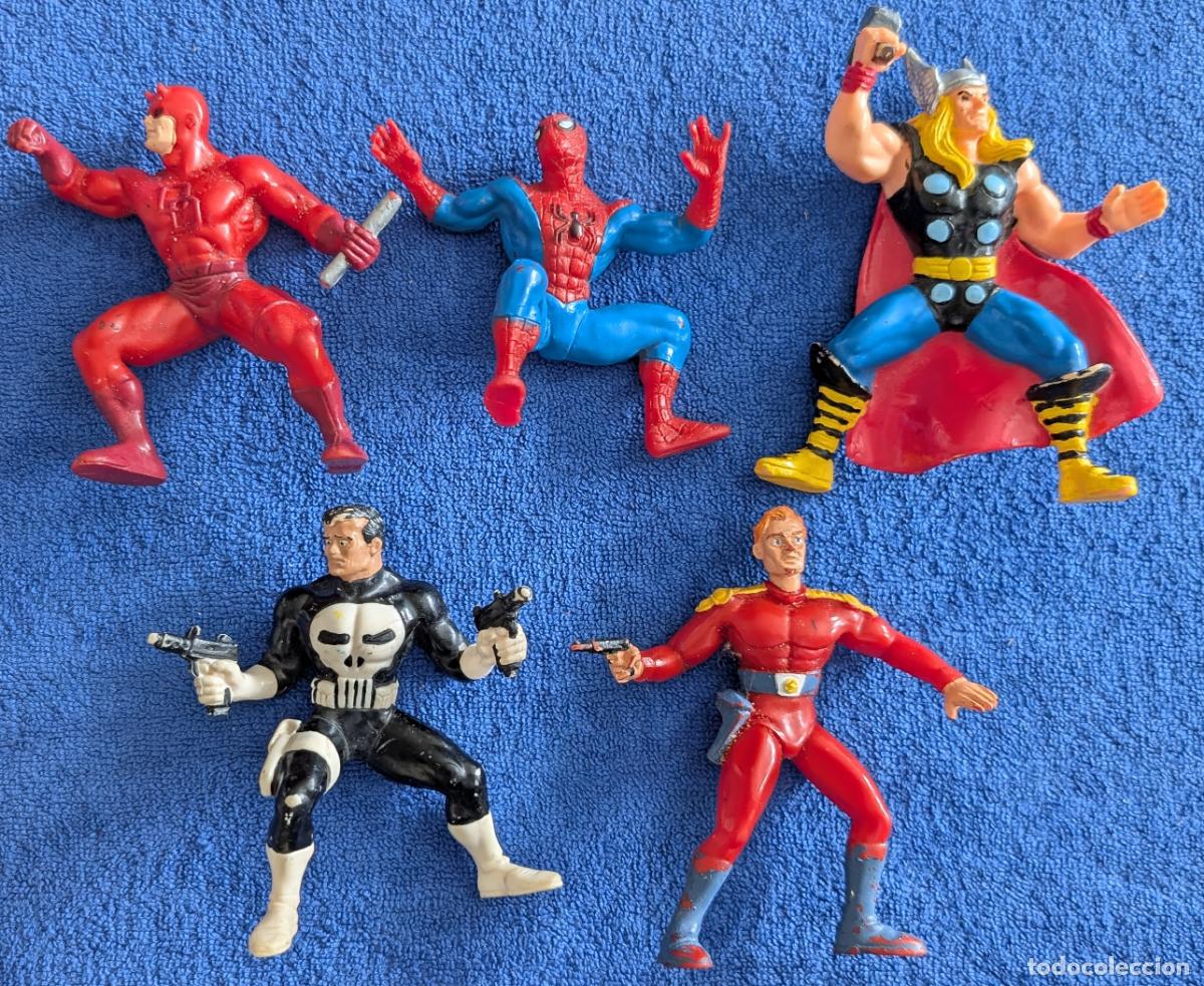 Figuras de goma y PVC: Dan Defensor - Spiderman - The Punisher - Thor - Flash Gordon - Marvel - Yolanda - Foto 1