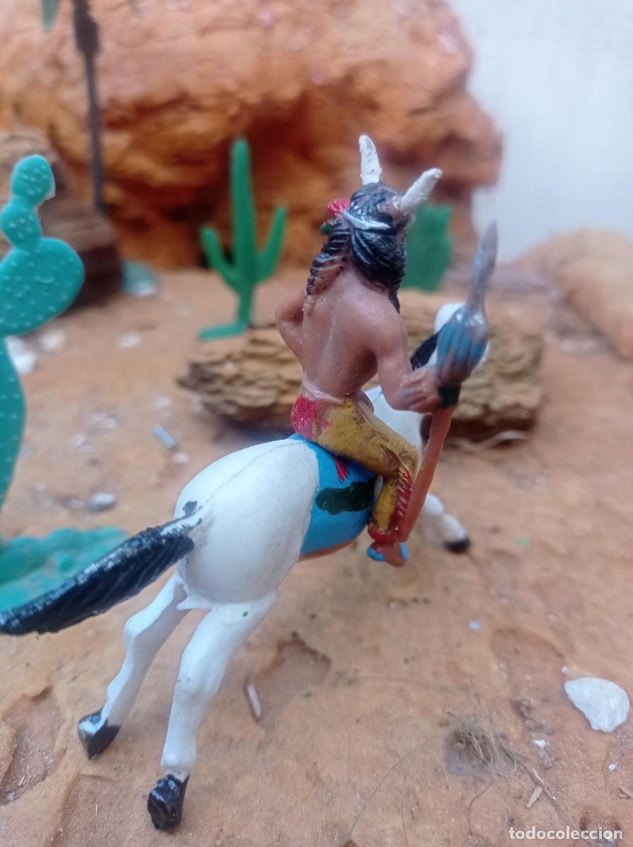 Figuras de goma y PVC: Indio a caballo de reamsa - Foto 2