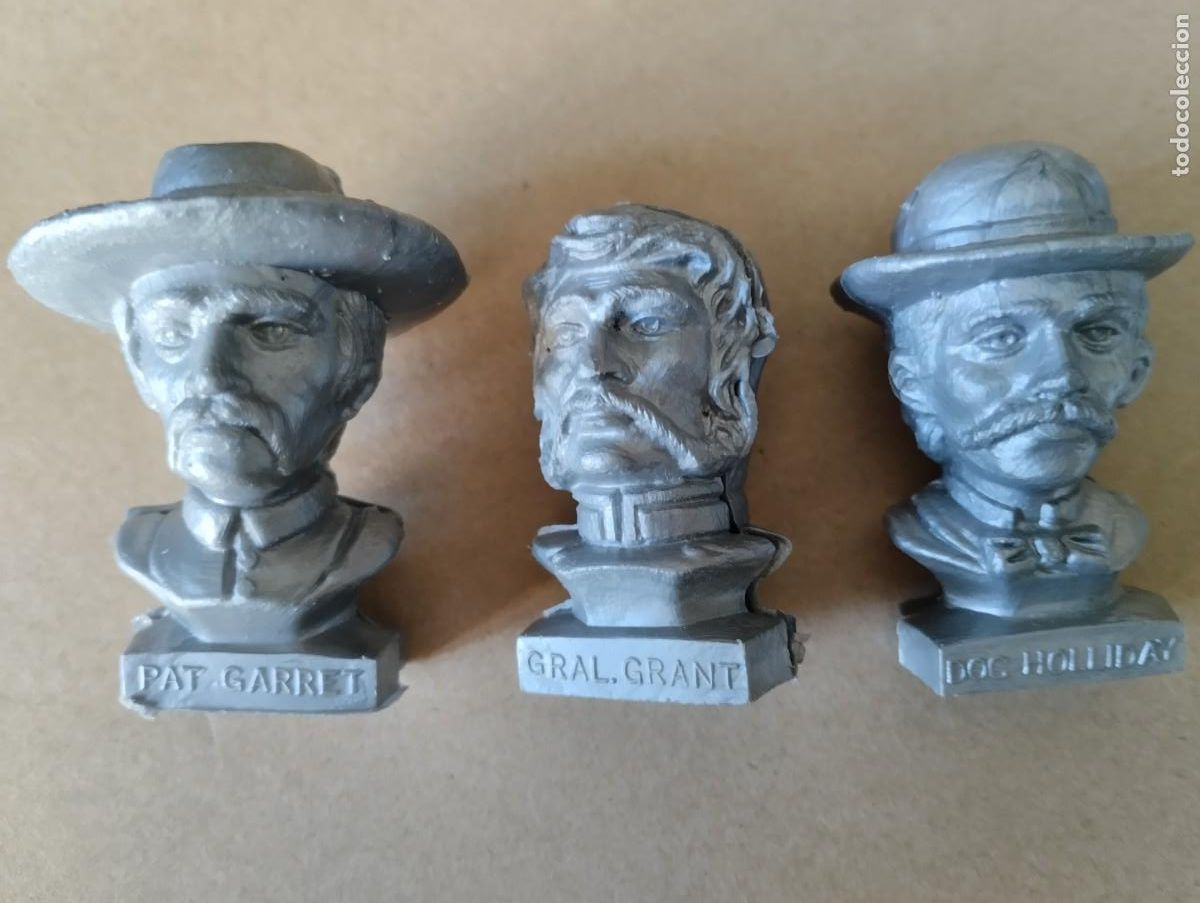 Figuras de goma y PVC: Lote Dunkin Bustos Far West - Foto 1