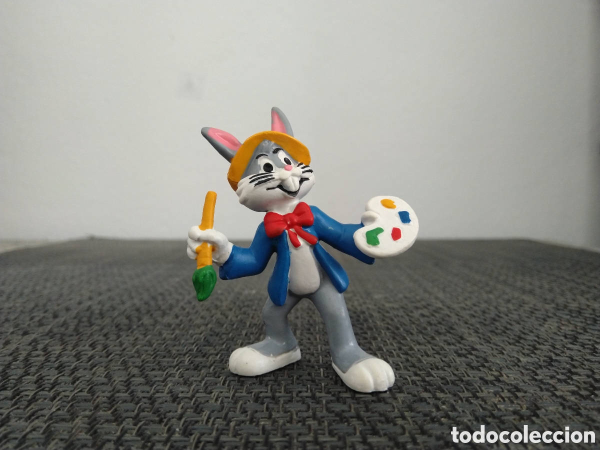 Figuras de Goma y PVC: FIGURA PVC BUGS BUNNY BULLY PINTOR ACUARELAS PINCEL CONEJO TV DIBUJOS ANIMADOS ZANAHORIA ELMER