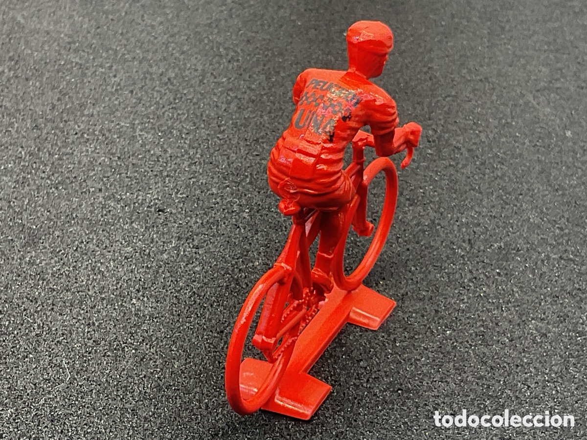 Figuras de goma y PVC: Antigua Figura de Ciclista en Pl&aacute;stico. - Foto 4
