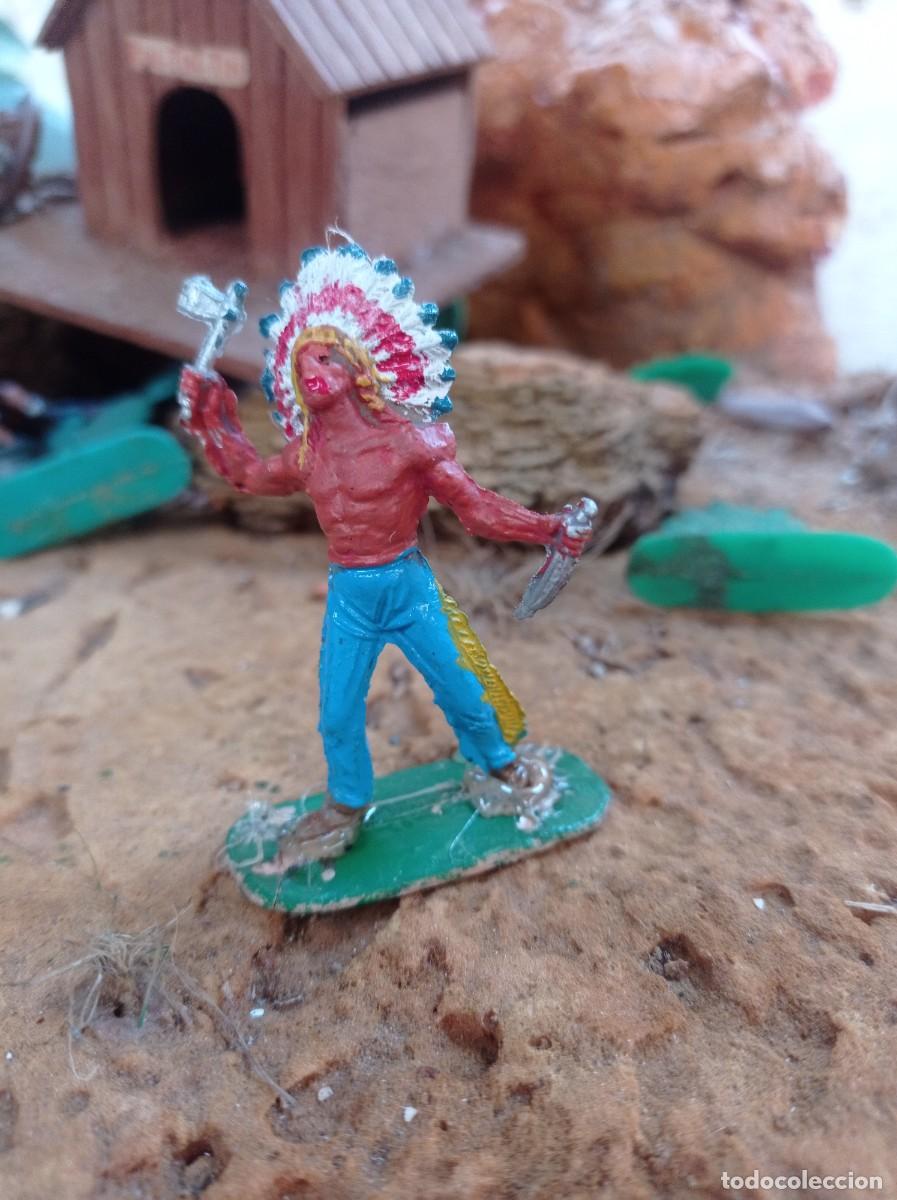Figuras de goma y PVC: Indio con cuchillo jecsan - Foto 1
