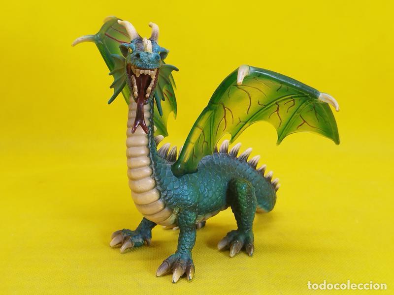 Figuras de goma y PVC: Schleich Drag&oacute;n verde REF 70033 - Foto 1