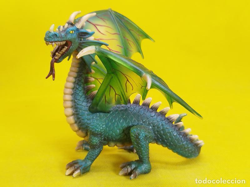 Figuras de goma y PVC: Schleich Drag&oacute;n verde REF 70033 - Foto 2