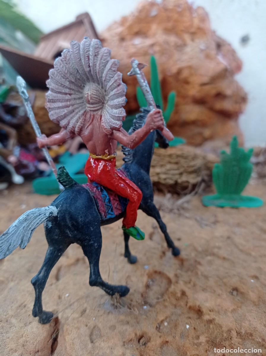 Figuras de goma y PVC: Indio con caballo de jecsan - Foto 2
