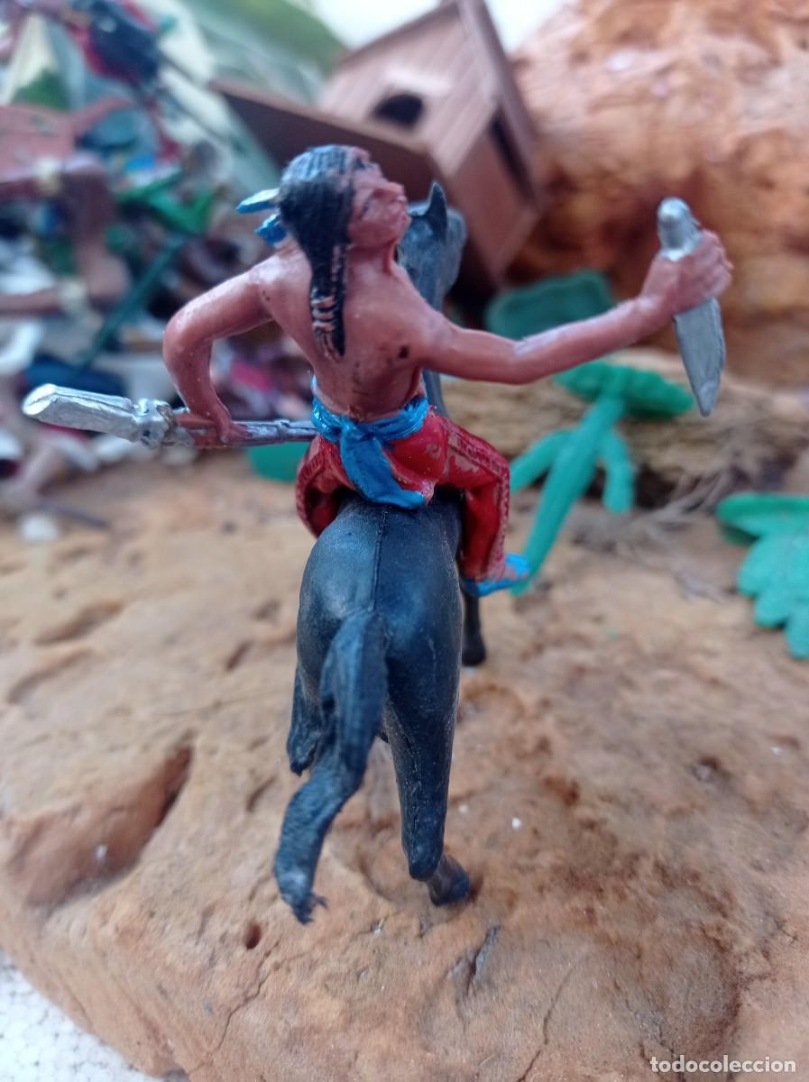 Figuras de goma y PVC: Indio con caballo de jecsan - Foto 3