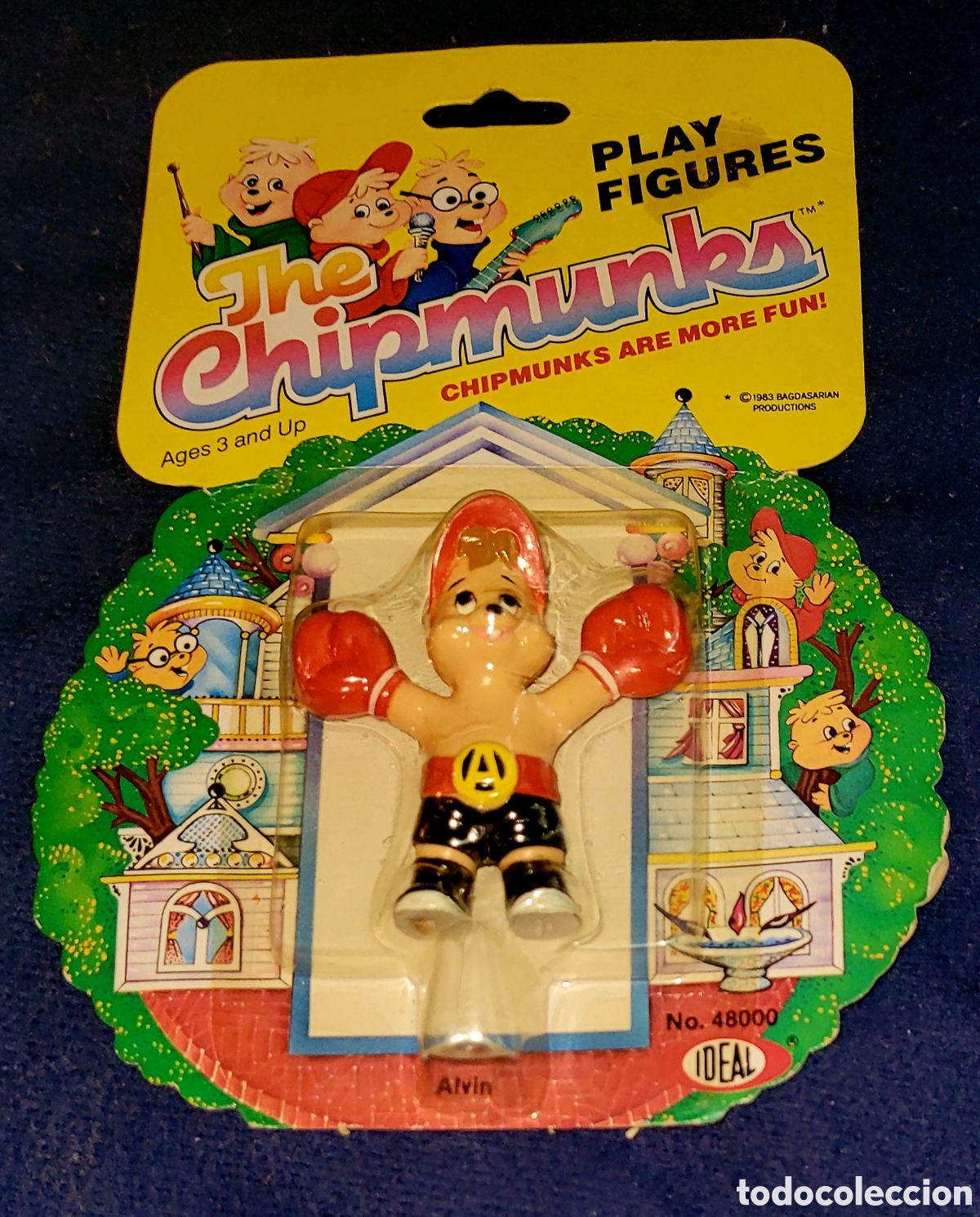 Figuras de goma y PVC: PRECIO UNIDAD; 5 figuras Alvin y las Ardillas diferentes +blister original marca Ideal