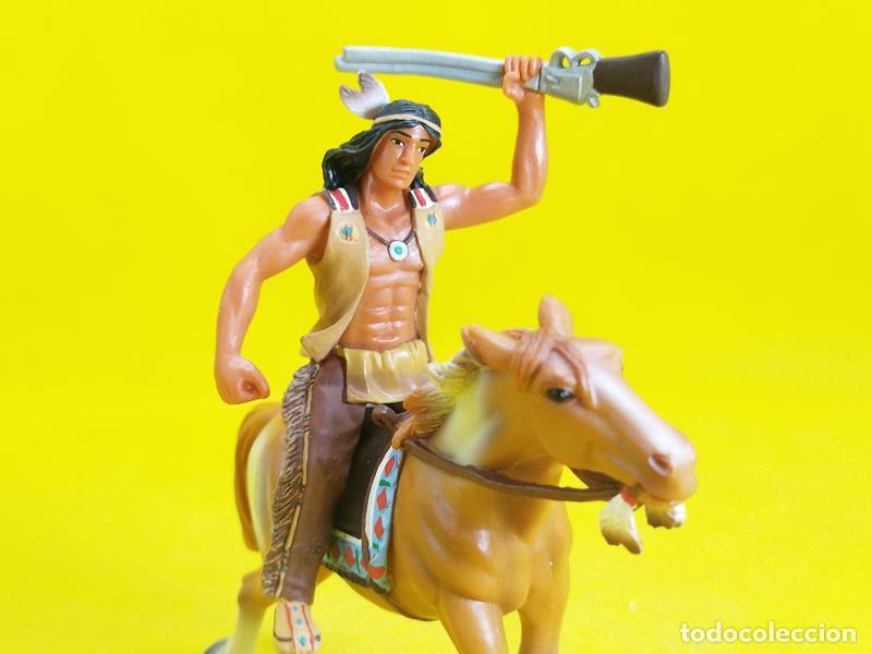 Figuras de goma y PVC: Bully guerrero indio a caballo - Foto 1