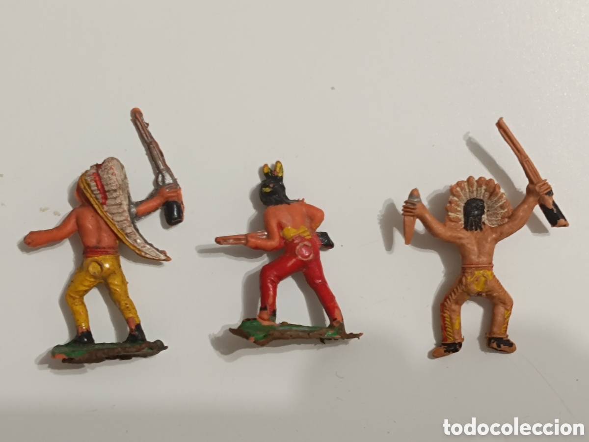 Figuras de goma y PVC: Figuras indios mini oeste comansi - Foto 2