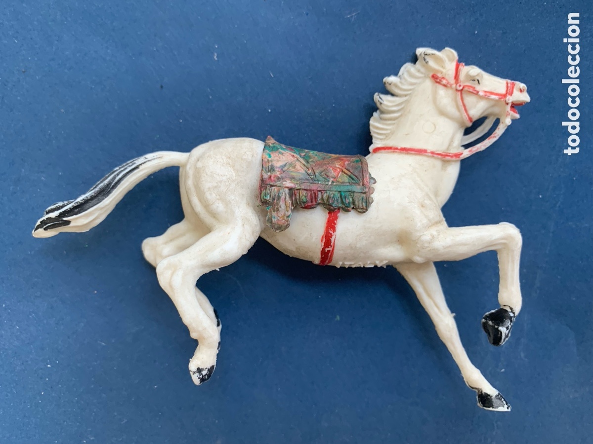 Figuras de goma y PVC: Caballo indio a&ntilde;os 60 elastolin lafredo - Foto 1