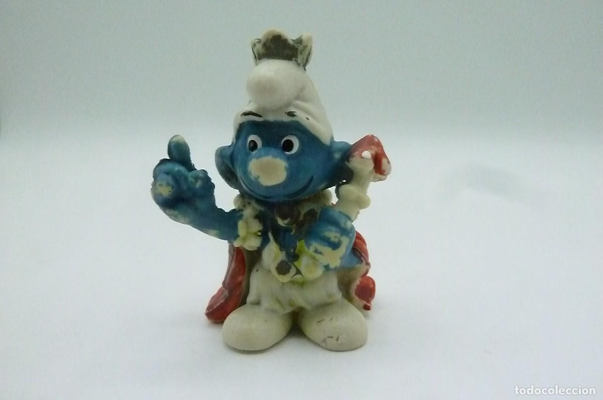 Figuras de goma y PVC: Rey Pitufo. Sin marca - Foto 1