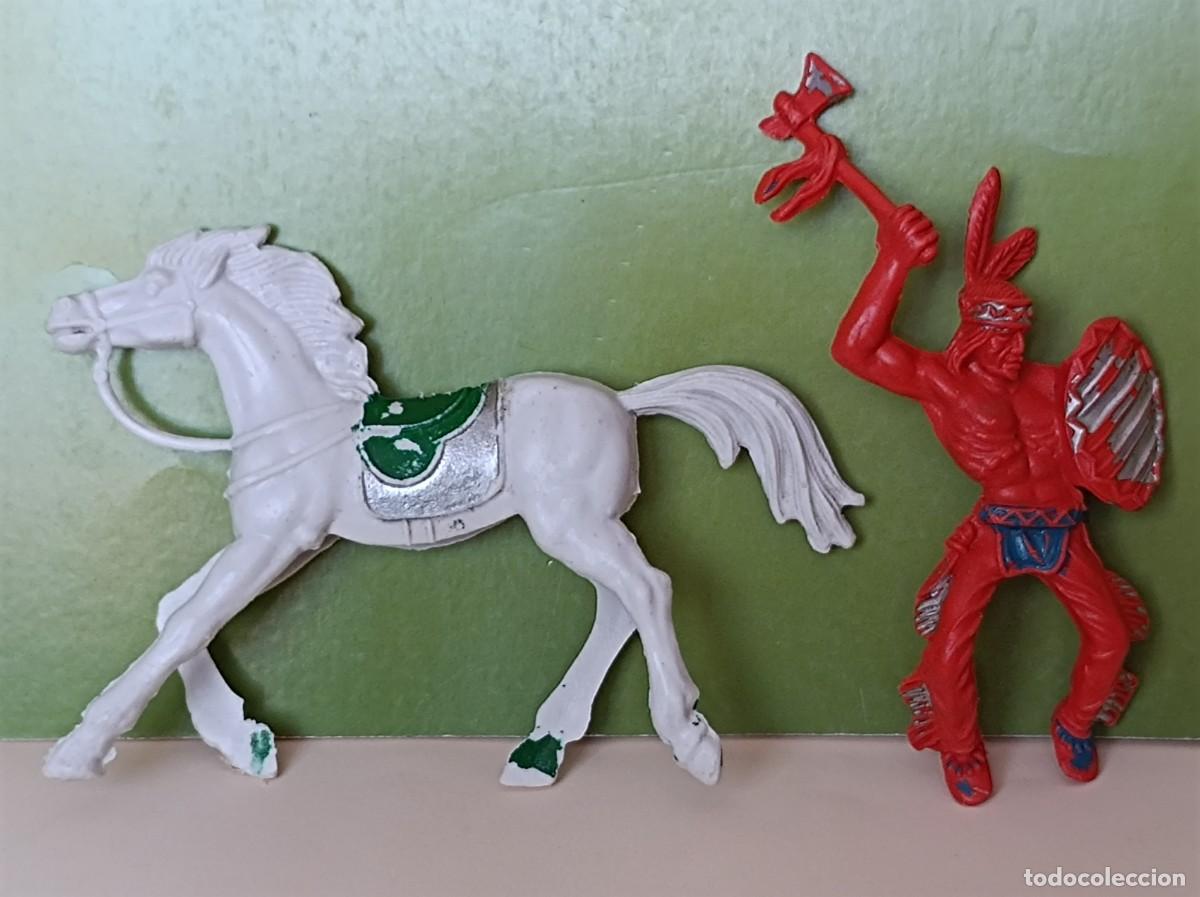 Figuras de goma y PVC: FIGURAS DE PL&Aacute;STICO INDIO A CABALLO LAFREDO - Foto 1