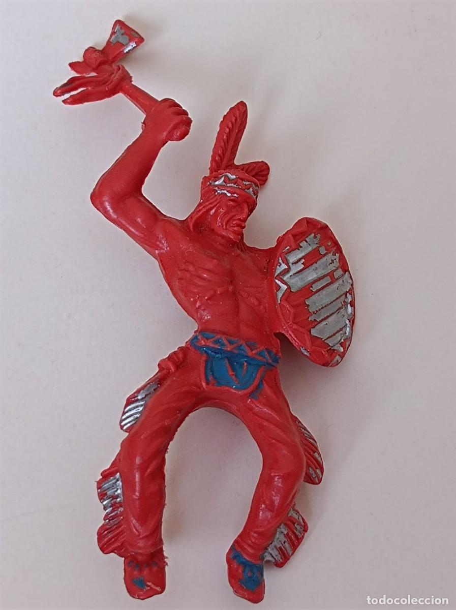 Figuras de goma y PVC: FIGURAS DE PL&Aacute;STICO INDIO A CABALLO LAFREDO - Foto 2