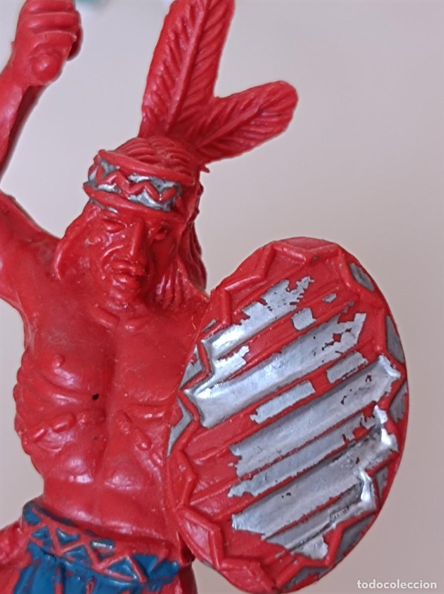 Figuras de goma y PVC: FIGURAS DE PL&Aacute;STICO INDIO A CABALLO LAFREDO - Foto 3