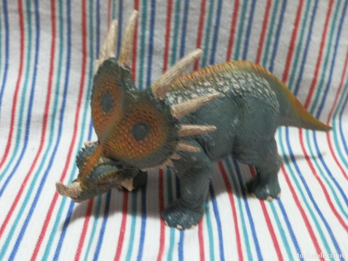 Figuras de goma y PVC: SCHLEICH DINOSAURIO ESTYRACOSAURUS 2012 - Foto 6