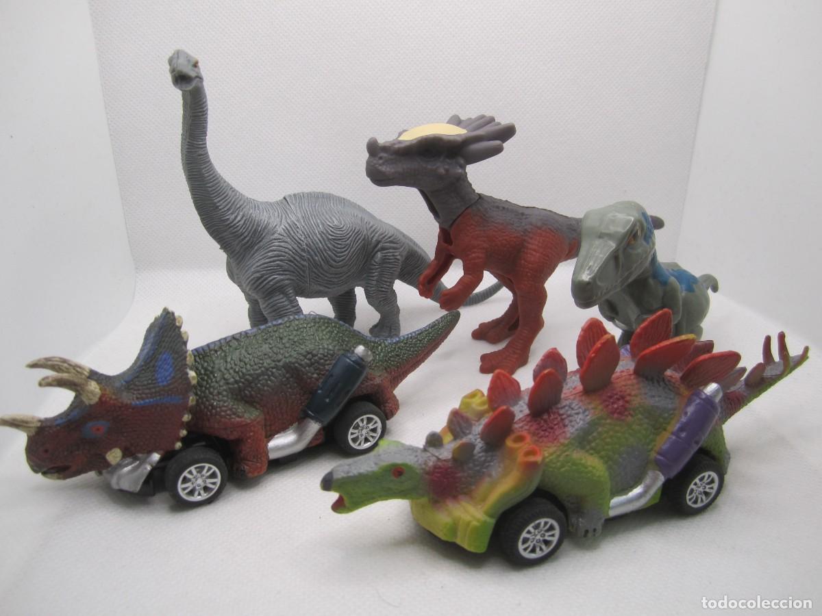 Figuras de goma y PVC: lote 5 mu&ntilde;ecos figuras dinosaurios - Foto 1