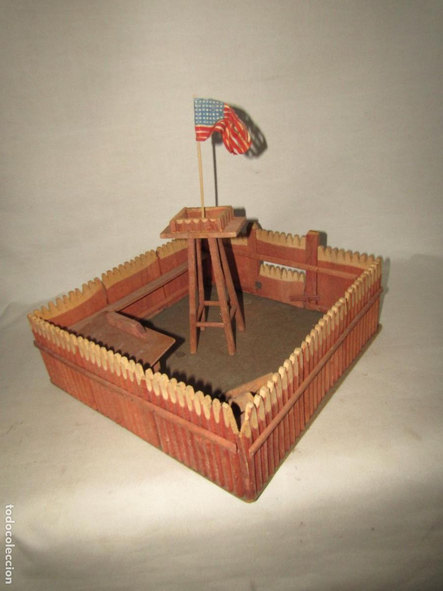 Figuras de goma y PVC: Antiguo FORT APACHE en Madera Maciza - Foto 4