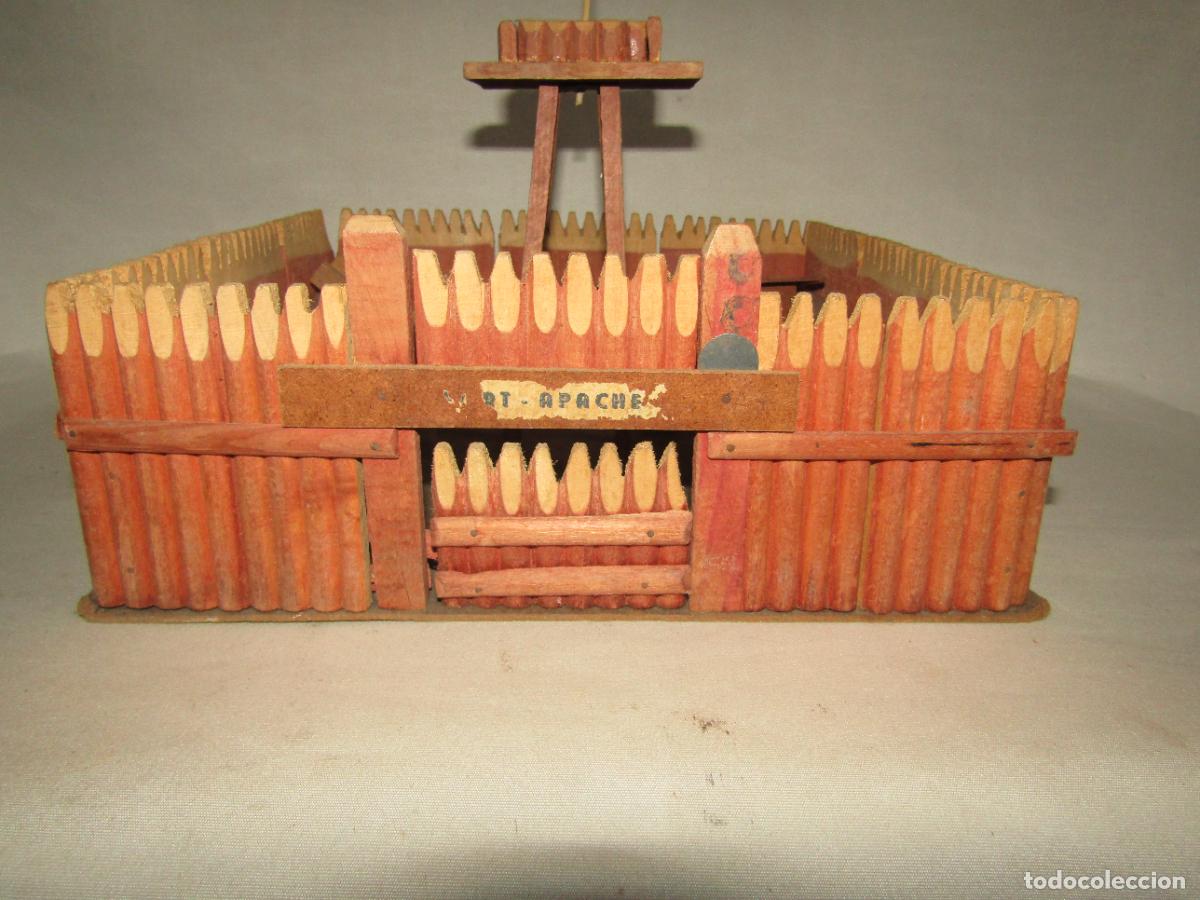 Figuras de goma y PVC: Antiguo FORT APACHE en Madera Maciza - Foto 6