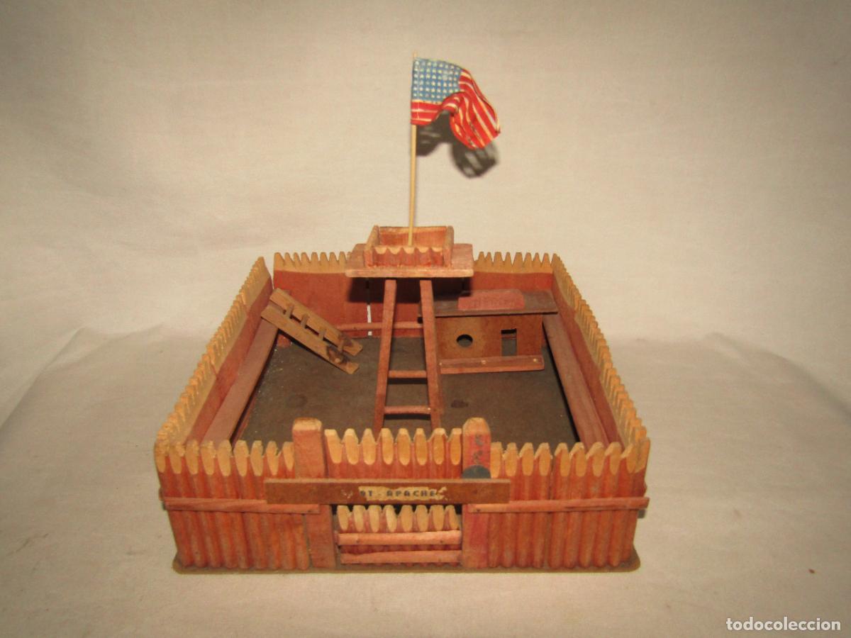 Figuras de goma y PVC: Antiguo FORT APACHE en Madera Maciza - Foto 7