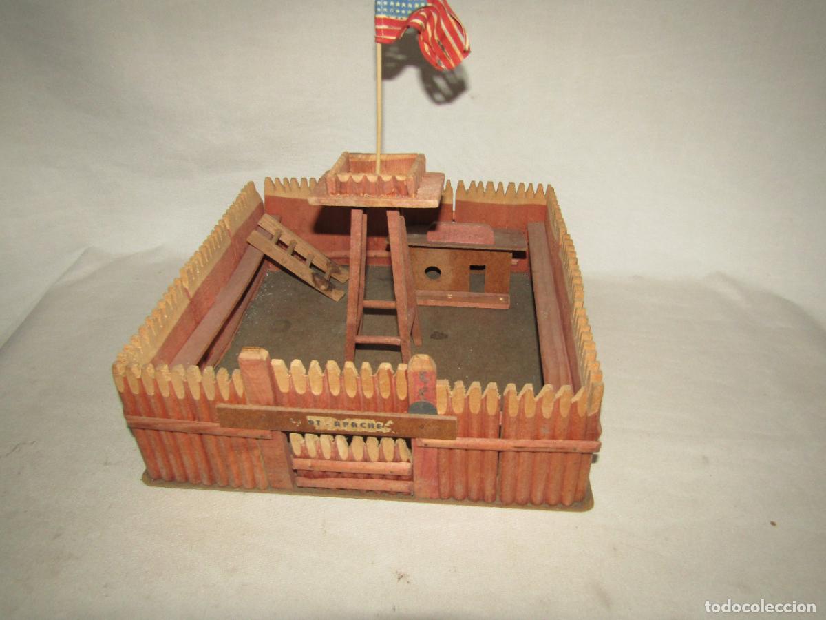 Figuras de goma y PVC: Antiguo FORT APACHE en Madera Maciza - Foto 10