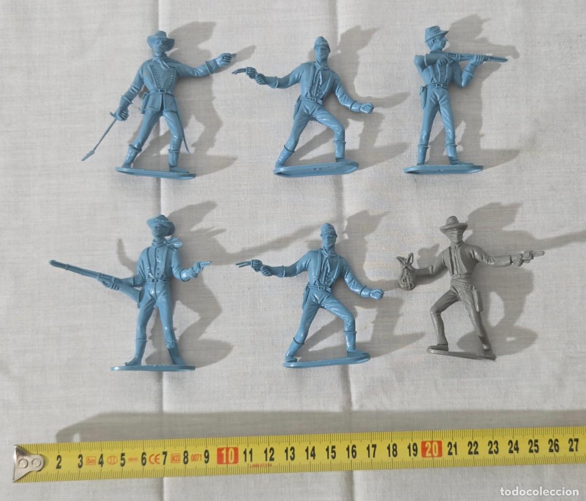 Figuras de goma y PVC: 6 figuras, septimo de caballeria, comansi - Foto 11