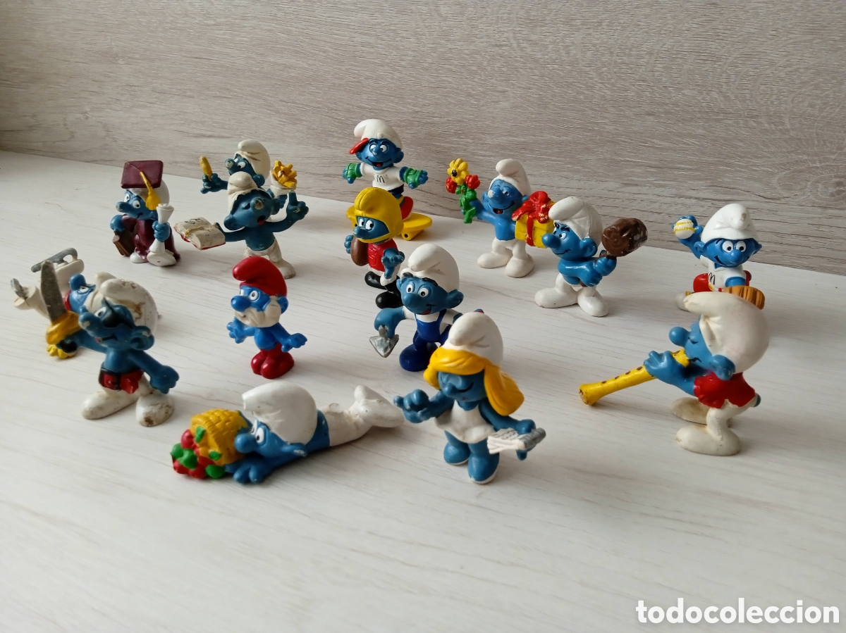 Figuras de goma y PVC: LOTE PITUFOS SCHLEICH PEYO - Foto 3
