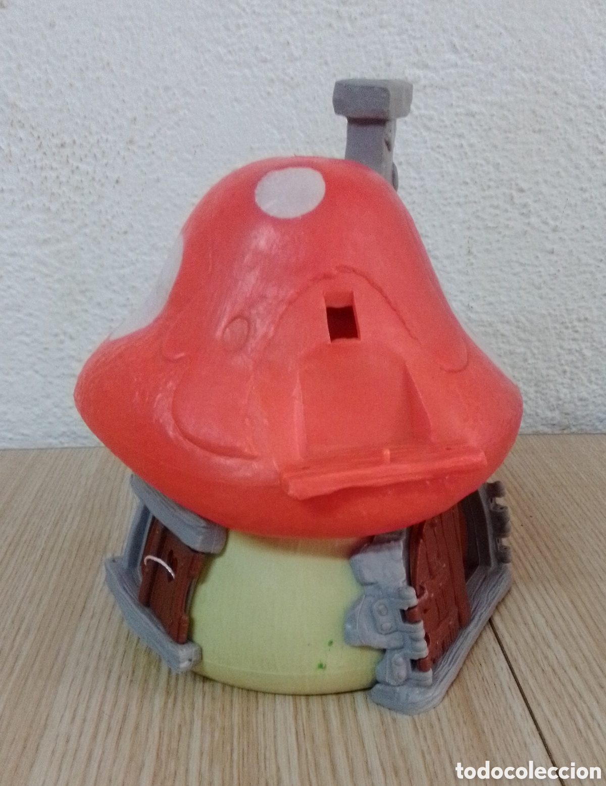 Figuras de goma y PVC: Seta Casa pitufos Naranja Schleich - Foto 2
