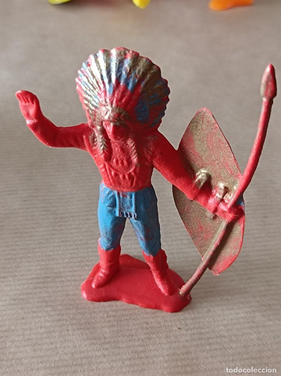 Figuras de goma y PVC: LOTE DE INDIOS DE PL&Aacute;STICO FABRICANTES OLIVER COMANSI - Foto 18