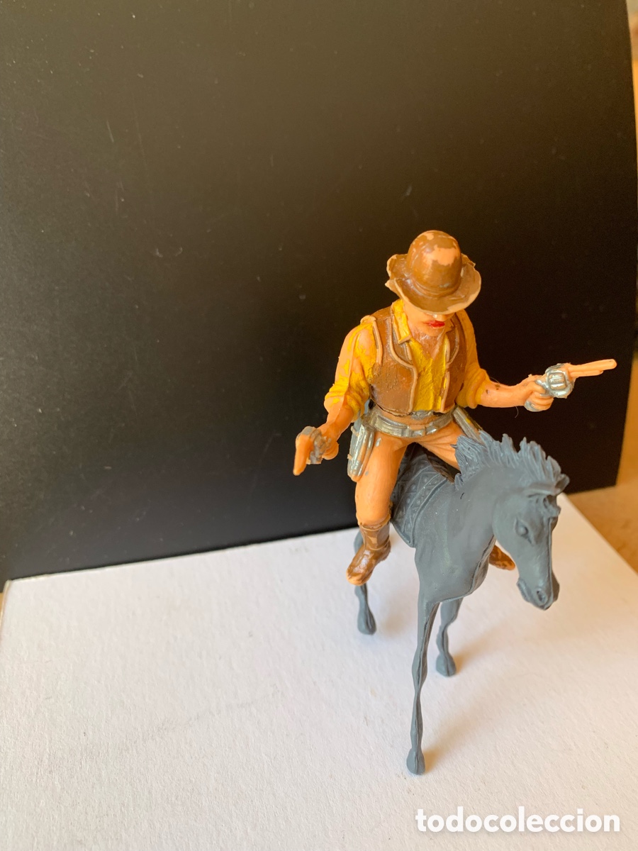 Figuras de goma y PVC: BONANZA. HOSS CARTWRIGHT A CABALLO. COMANSI. - Foto 2