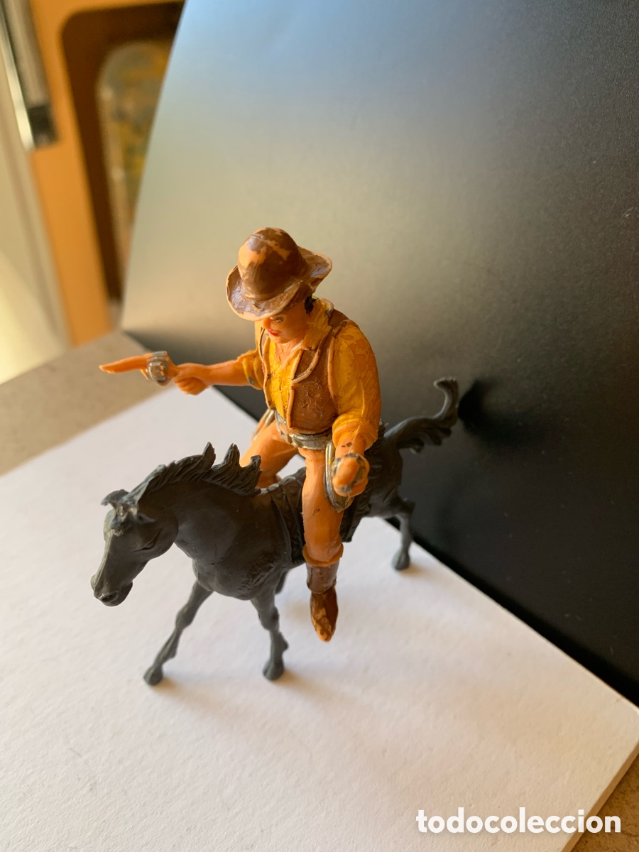 Figuras de goma y PVC: BONANZA. HOSS CARTWRIGHT A CABALLO. COMANSI. - Foto 3