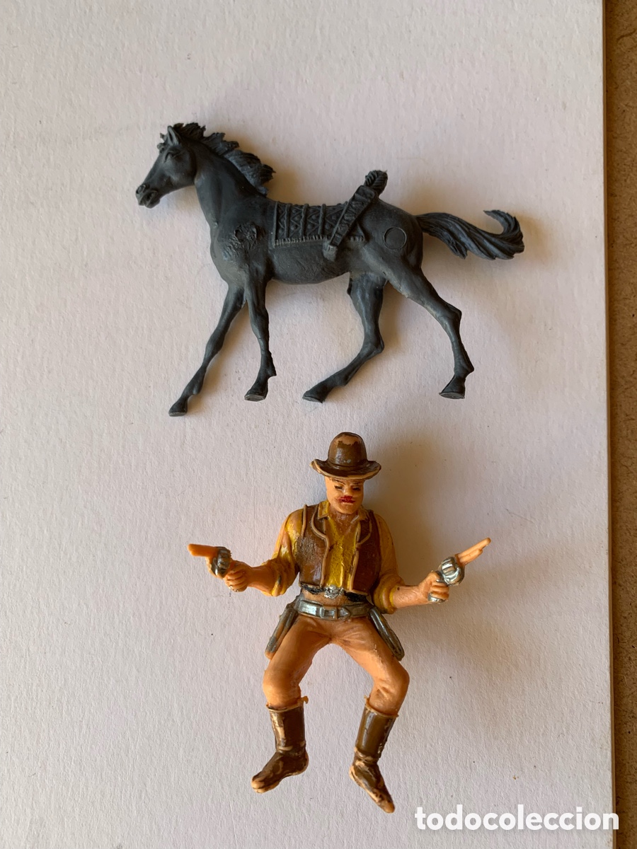 Figuras de goma y PVC: BONANZA. HOSS CARTWRIGHT A CABALLO. COMANSI. - Foto 4