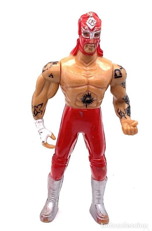 Figuras de Goma y PVC: Figura en Pl&aacute;stico de Luchador Enmascarado. Sin Marca Visible.