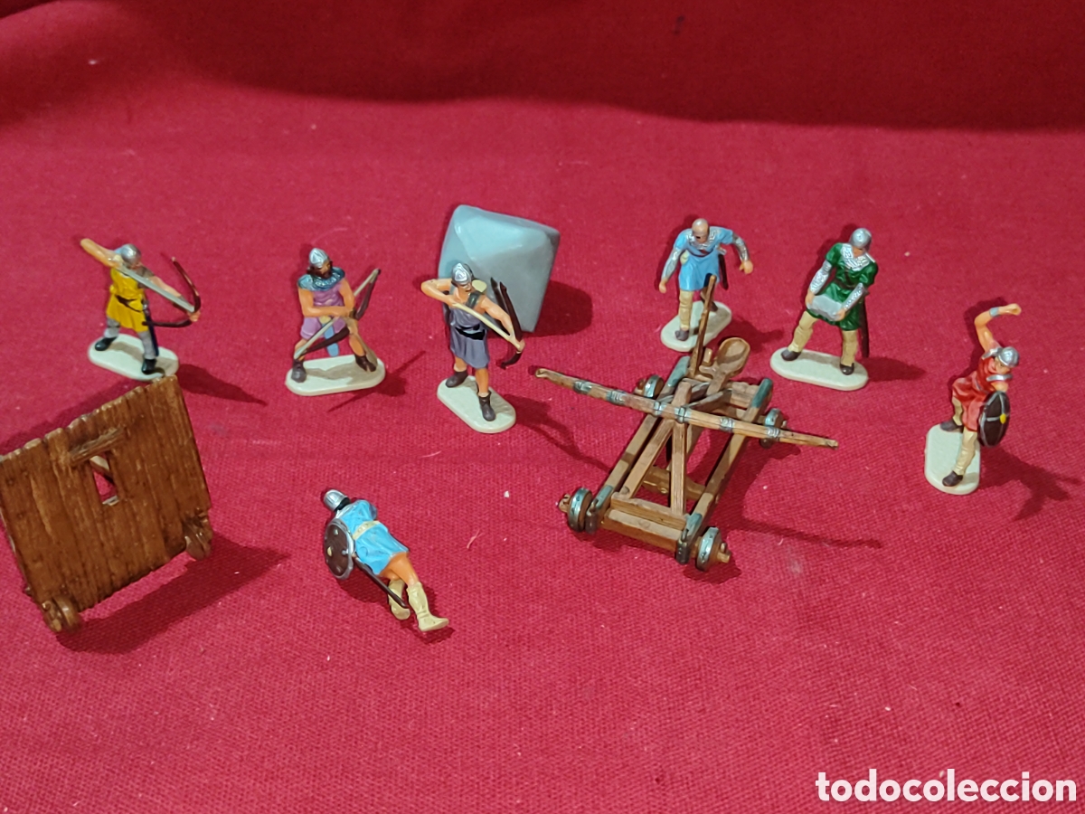 Figuras de goma y PVC: Lote figuras normandos Historex Elastolin - Foto 1