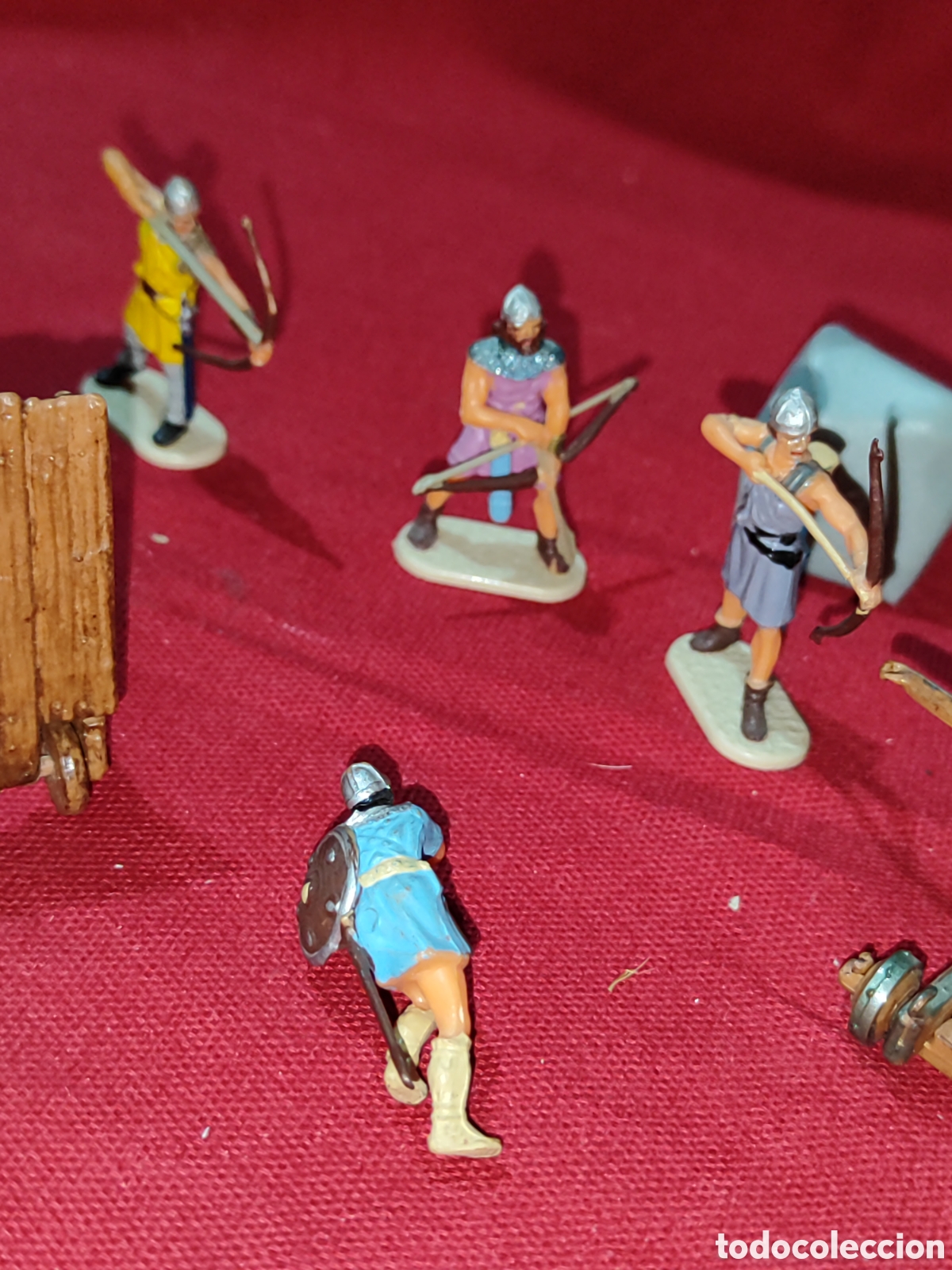 Figuras de goma y PVC: Lote figuras normandos Historex Elastolin - Foto 3