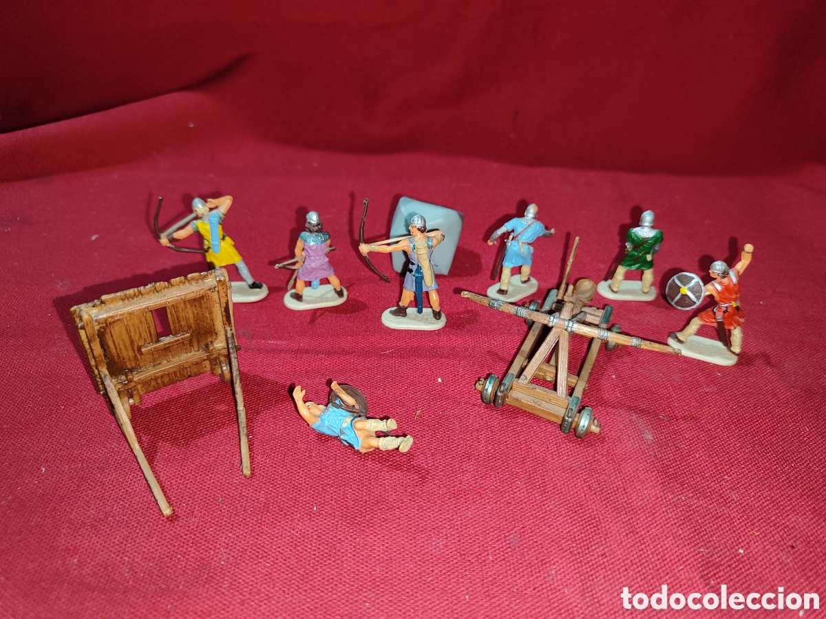 Figuras de goma y PVC: Lote figuras normandos Historex Elastolin - Foto 2