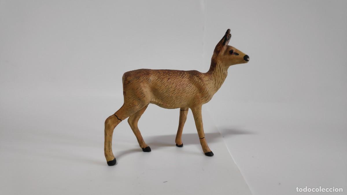 Figuras de goma y PVC: Corzo hembra Lineol (1940) - Foto 1