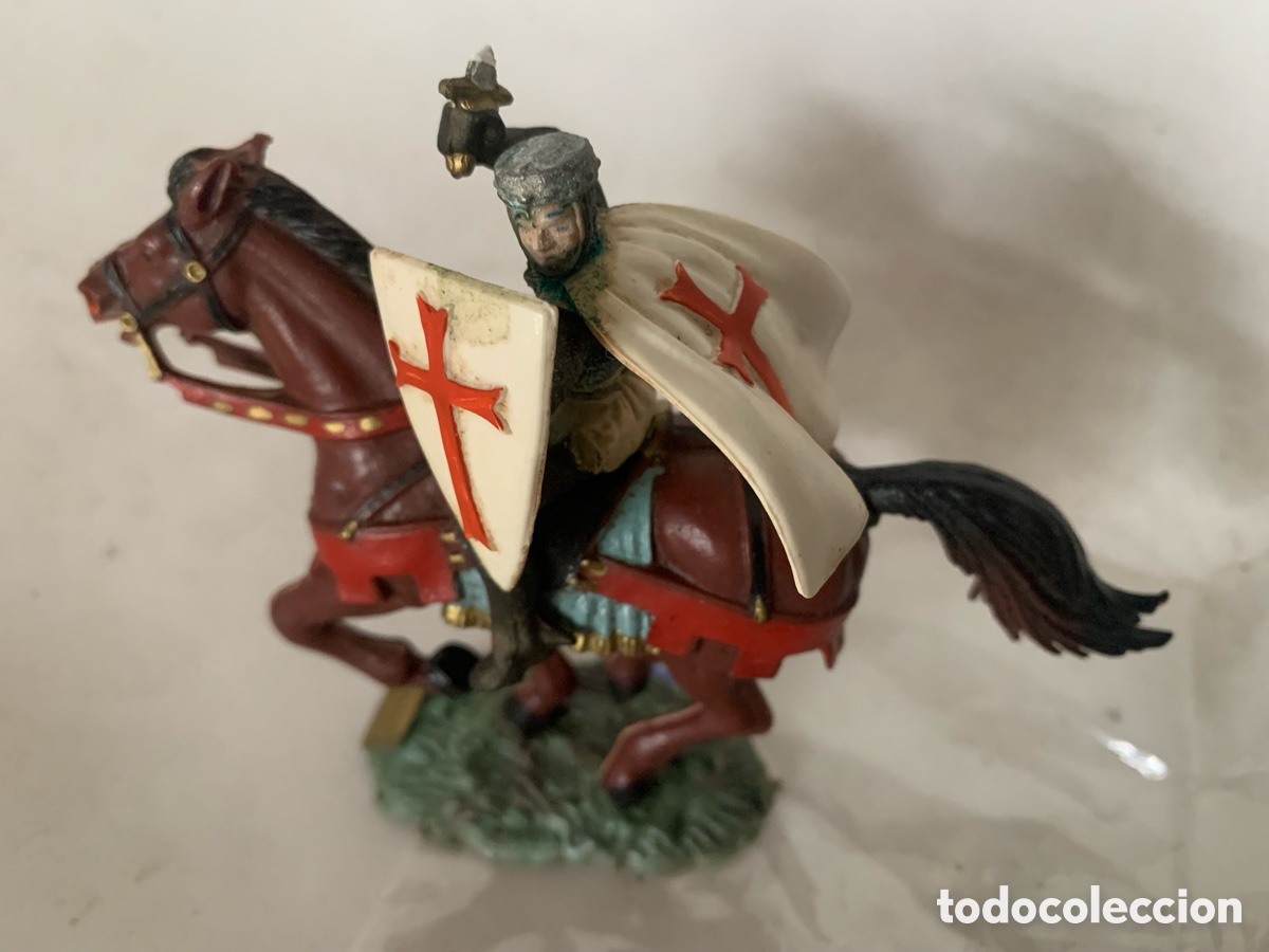 Figuras de goma y PVC: Caballero templario elastolin 7 cm - Foto 1