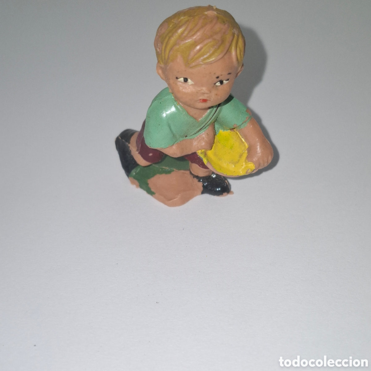 Rubber and PVC Figures: NI&Ntilde;O CABEZON FIGURA DE PLASTICO A&Ntilde;OS 60 BELEN NACIMIENTO NI&Ntilde;OS CABEZONES