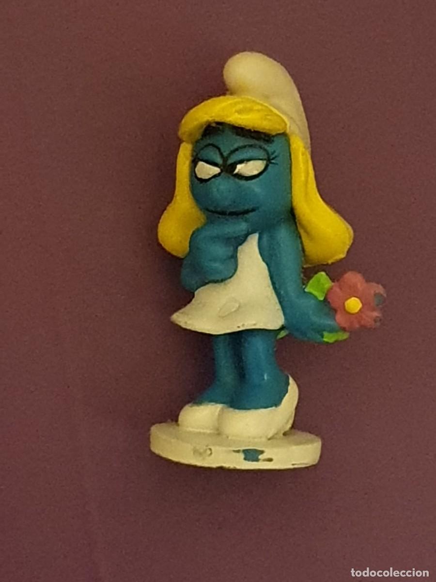 Figuras de goma y PVC: Pitufo peyo antiguo estado normal - Foto 1