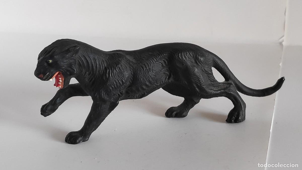 Figuras de goma y PVC: Pantera negra Elastolin 1950 - Foto 1
