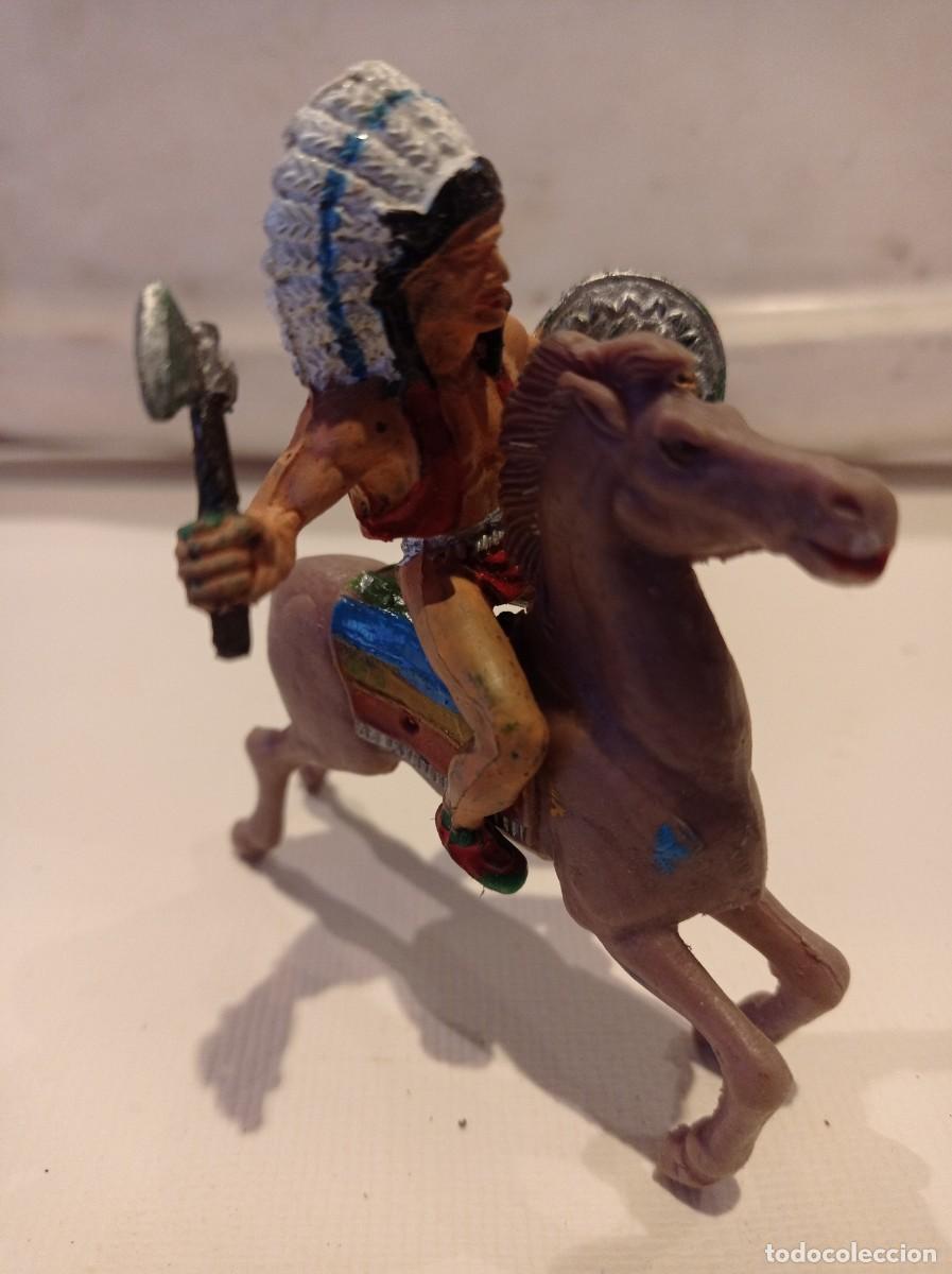 Figuras de goma y PVC: Indio con caballo de lafredo - Foto 2