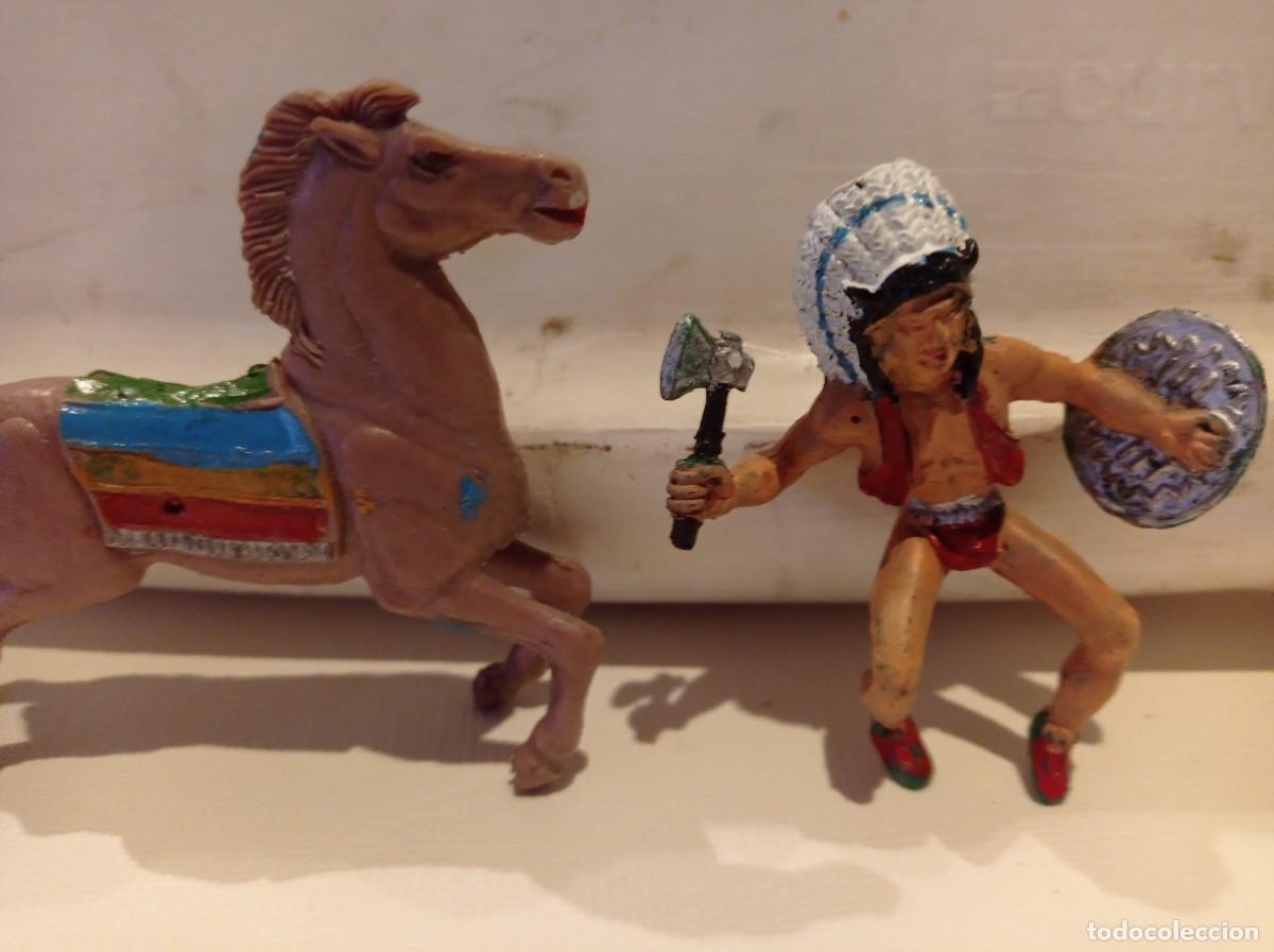 Figuras de goma y PVC: Indio con caballo de lafredo - Foto 3