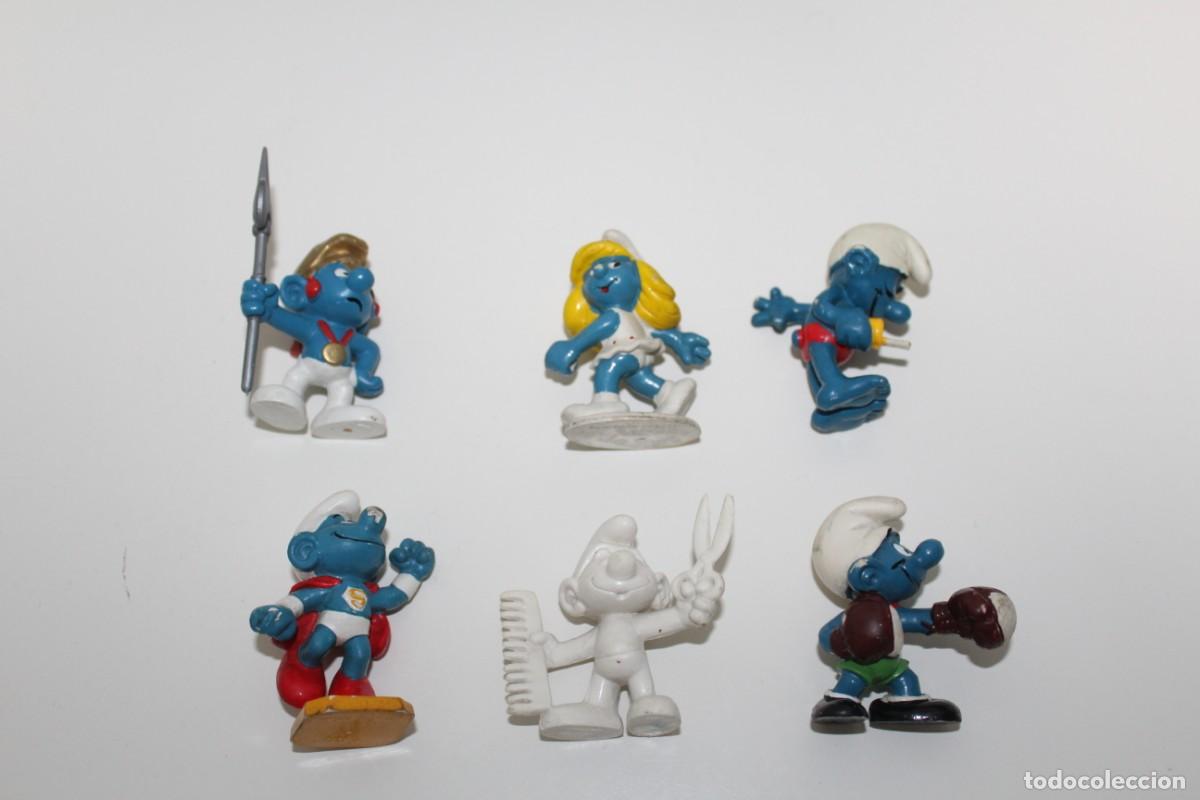Figuras de goma y PVC: LOTE DE PITUFOS SCHLEICH - 1980 - Foto 1