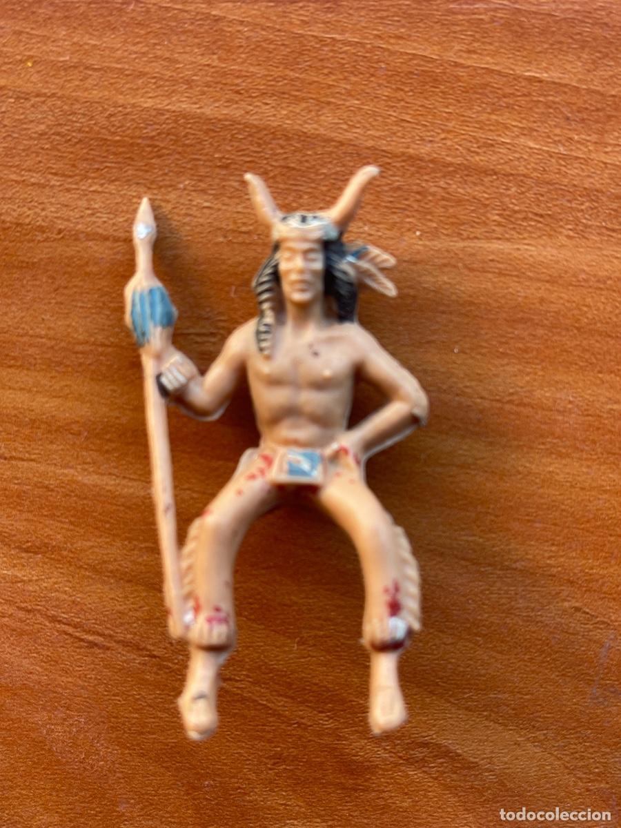Figuras de goma y PVC: figuras indios reamsa Jefe indio lanza - Foto 2